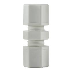 17079P - Polypropylene Reducing Union - 3/8 in x 1/4 in Compression Fitting