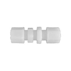 17090N - Nylon Bulkhead Union with Two 3/8 in Compression Connections and 9/16-24 Thread Size