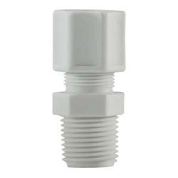 17190P - Polypropylene Adapter - 3/8 in Compression to 1/2 in Male NPT Thread