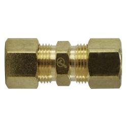 LF262X3 - Lead-Free Brass Union for 3/16 in Compression Copper, Aluminum, or Plastic Tubing
