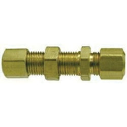 18089 - 5/16 in x 5/16 in Brass Bulkhead Union Fitting for Compression Applications
