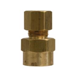 18143 - 3/16 in Compression to 1/8 in FNPT Brass Adapter, Hex Size 0.56 in, 400 psi Rated