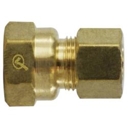 700066-0804 - Lead-Free Brass Female Coupling, 1/2-in Compression x 1/4-in Female NPTF
