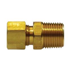 18177 - Brass Adapter 3/16-in Compression x 1/8-in Male NPTF, Max Pressure 400 psi