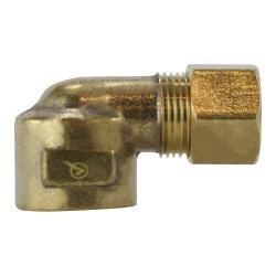 18262BLF - 90-Degree Barstock Elbow Connector - 1/2 in (Compression) x 3/8 in (FIP) Lead-Free Brass