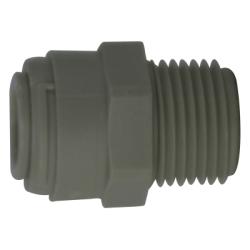 20056P - Polypropylene Adapter 1/4-in Push-In x 3/8-in MIP, 170 psi Pressure Rating