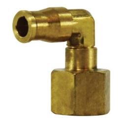 20090S - 1/4-in Push-to-Connect x 1/4-in Female NPTF Swivel Brass Elbow Fitting