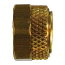 20229 - Flareless Brass Hex Nut and Sleeve Assembly, 0.43 in Hex Size, 0.34 in Length