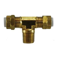 20318 - Brass Poly-Flo Branch Tee - 3/16 in x 3/16 in x 1/8 in, 150 psi, -40°F to 150°F