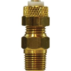 20344 - 1/4 in OD x 1/8 in MIP Brass Quick Disconnect Straight Connector