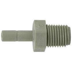 20527P - 5/16 in Push-On Hose Stem to 1/4 in MIP Polypropylene Adapter