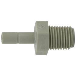20529P - 3/8 in Push-On Hose Stem x 3/8 in MIP Polypropylene Adapter, 170 psi Rating
