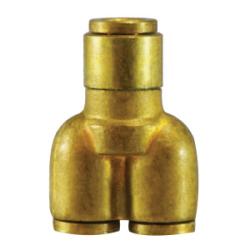 20553 - 1/4-in Push-to-Connect Brass Union Wye Fitting