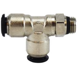 20677N - Brass Swivel Run Tee - 10 mm Push-to-Connect, 3/8 in Male Global Thread, 2.204 in Length