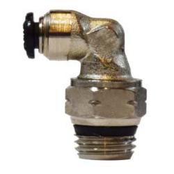 20710N - 5 mm Push-to-Connect & 1/2 in Male Global Thread Brass Swivel Elbow