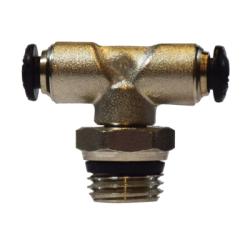 20719N - 14 mm x 14 mm x 1/2 in Brass Swivel Branch Tee with Nickel-Plated Finish
