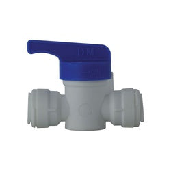 20901P - 3/8 x 3/8 in Push-In Acetal Copolymer Shut-Off Valve up to 170 psi