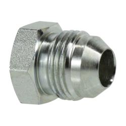 240820 - 1-1/4 in 37° JIC Flared Steel Plug, 1-5/8-12 Thread, 2500 psi Max Pressure