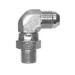 2501S66 - 90-Degree Swivel Elbow - 3/8-in Male JIC x 3/8-in Male NPTF, Steel Construction