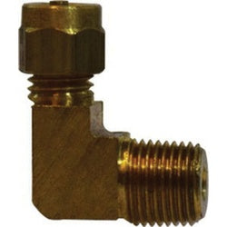38715 - Brass 90-Degree Elbow Fitting, 5/32 in OD x 1/16 in MPT Connection