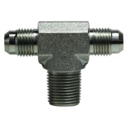 26013232 - 2-in Male JIC x 2-in Male JIC x 2-in Male NPTF Steel Branch Tee for High-Pressure Applications