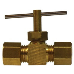 26021 - 1/4 in Brass Needle Valve with 26003 Nut, -65 to 250°F Temperature Range