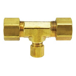 27102 - 3/16 in Compression Self-Align Tee Fitting in Durable Brass