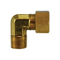 27234 - Brass Elbow Fitting with 3/8 in Tube OD & Self-Align Sleeve, Male Iron Pipe Connection