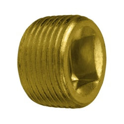28098SLF - 1 in Male NPTF Countersunk Square Plug, Lead-Free Brass, Up to 1000 psi