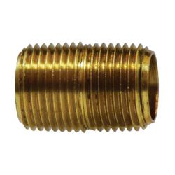 28135 - 3/4-in Male NPTF Brass Close Pipe Nipple, Max 1000 psi
