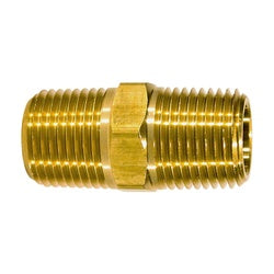 28211 - 1/8-in Male NPTF Brass Hex Pipe Nipple, Pressure Rated 1200 psi