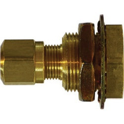 28322 - 3/8 in FNPTF x 3/8 in MNPTF Brass Bulkhead Connector Fitting