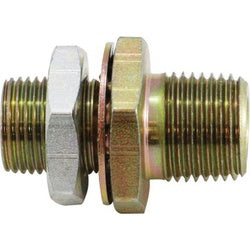 28325 - Brass and Steel Bulkhead Adapter 1/2-in MIP to 1/4-in FIP, 1200 psi, -65 to 250°F