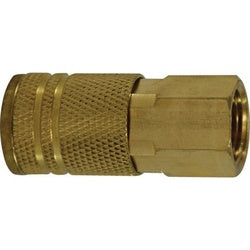 28541 - 1/4 in Body x 3/8 in Female NPT Brass Coupler for Industrial Interchange