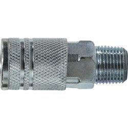 99825 - 1/2-in Male NPT Steel Industrial Interchange Coupler with Green-Blue Zinc Finish