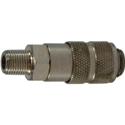 28605 - 1-1/8 in MIP Brass Quick Disconnect Mini Coupler with Chrome-Plated Finish