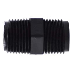 28614B - 1/2 in MPT Polyethylene Hex Nipple, 125 psi, -65 to 190°F Temperature Range