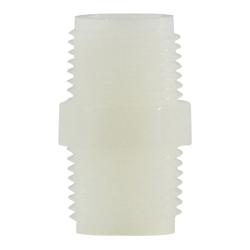 28615W - 3/4-in MPT Nylon Hex Nipple Fitting for Connections, Rated 125 psi