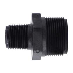 28626P - Polypropylene Reducing Hex Nipple, 1 in x 1/2 in MPT, 125 psi Rated