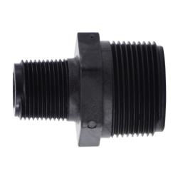 28629P - 1 in x 3/4 in Polypropylene Reducing Hex Nipple, 125 psi Pressure Rating