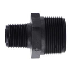 28632P - 1-1/2 in MPT x 1-1/4 in MPT Polypropylene Reducing Hex Nipple