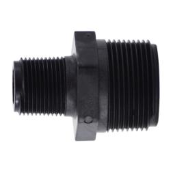 28635P - 3 in x 2 in Polypropylene Reducing Hex Nipple with Pipe Threads, 125 psi Rating