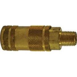 28683 - Durable Brass Interchange Coupler - 1/4 in MIP x 1/4 in MIP, 250 psi