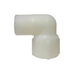 28720W - 1/4 in x 1/4 in Nylon 90 Degree Street Elbow Fitting, 125 psi, -40 to 200°F