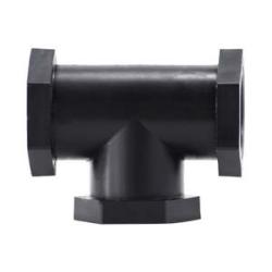 28741P - Polypropylene Tee Fitting, 1/4 in FPT x 1/4 in FPT x 1/4 in FPT, 125 psi