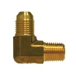 28773F - 90-Degree Elbow, 9/16-in Male JIC x 1/2-in MIP, Forged Brass Fitting