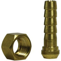 28854 - 12-in Barbed x 12-in Female BSPP Brass Swivel Adapter with Nickel Finish