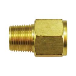 28867 - Brass Pipe Adapter 1/8-in Male NPTF x 1/8-in Female BSPP for Fluid Transfer