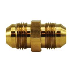 28970 - 1/2-in Male JIC Flared Straight Tube Union, Brass, 1.62 in Long, Hex Size 0.81 in, 3250 psi