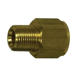29105 - 1/4-in MNPT x 1/4-in Female BSPT Brass Pipe Adapter for Plumbing